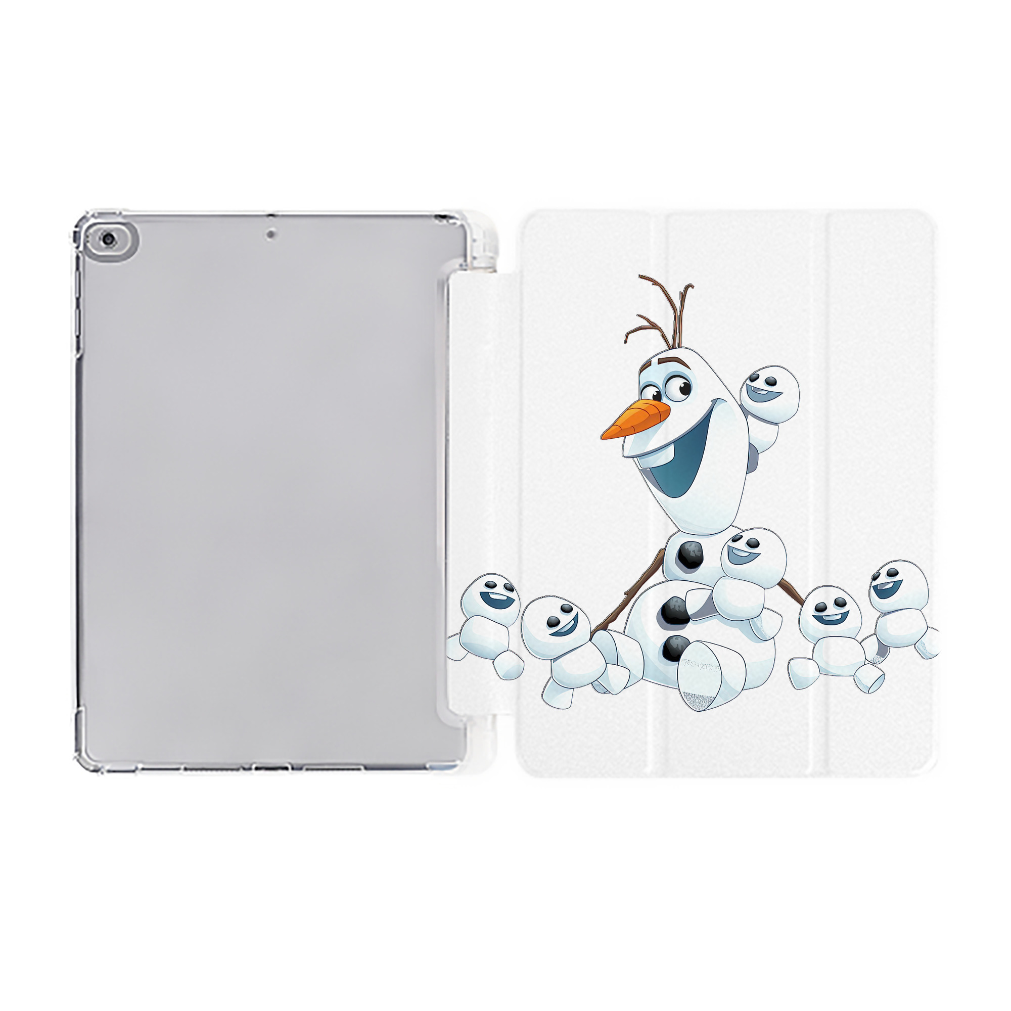 （画像用） アナと雪の女王 アンナ エルサ Frozen Anna Elsa IPad ケース ペン収納付き 三つ折りスタンド PUレザー×シリコン 対応機種9.5/10.5/10.9インチ